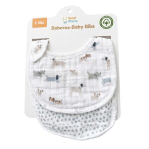 Baberos de muselina para bebé con estampado de perritos - Pack x2 GoodMama