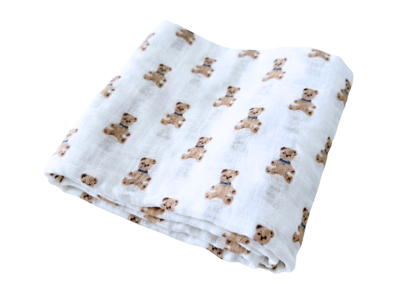 Muselina deluxe de bambú para bebé con estampado de ositos - GoodMama