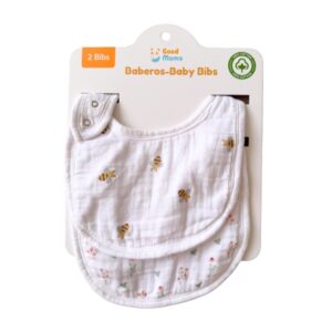 Baberos de Muselina Abejitas para Bebé (Pack x2)