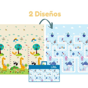 Alfombra Plegable para Bebé Jirafas y Panda / Mar y Ballenas