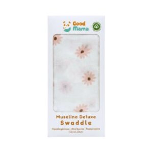Muselina deluxe de bambú para bebé con estampado de margaritas - GoodMama