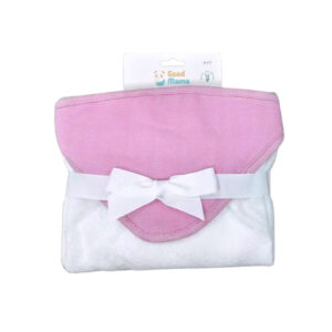 Toalla premium con capucha para bebé color rosa - GoodMama